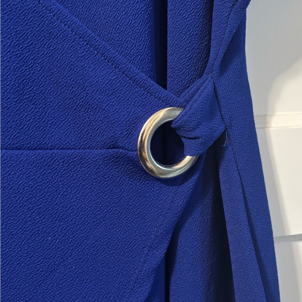 Almost Famous Blue Puff Sleeve Sheath Dress - Picture 2 of 4